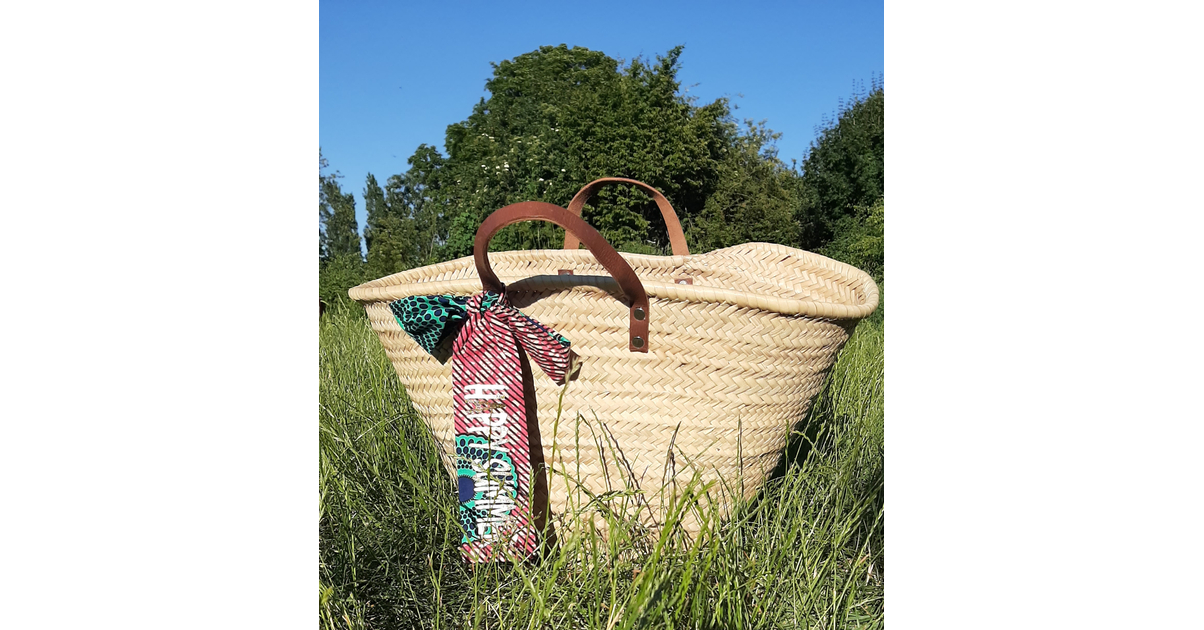 Panier en osier anses cuir - CADEAUX - Alex Doré